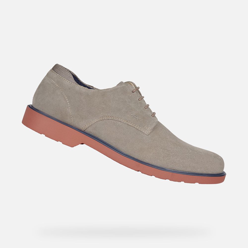 Sapatos Casuais Geox Homem Cinzentas Escuro - Raffaele - VFQMX2839